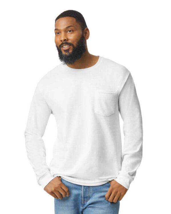 Adult Long Sleeve T-Shirt with Pocket