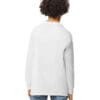 Person wearing a white long sleeve shirt.