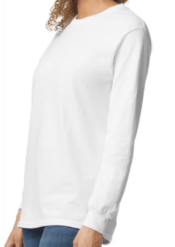 Adult Ultra Cotton 6oz Long Sleeve Tshirt - Image 3