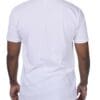 Person wearing a plain white t-shirt.