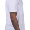White t-shirt worn by a person.